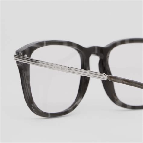 burberry glasses analomink|Check Detail Rectangular Optical Frames in Black.